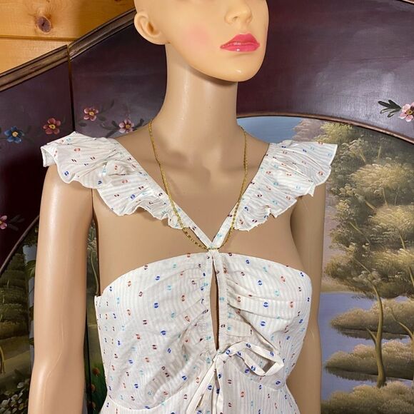 Cute Sundress with Ruffled Straps 100%% Cotton - Picture 2 of 9